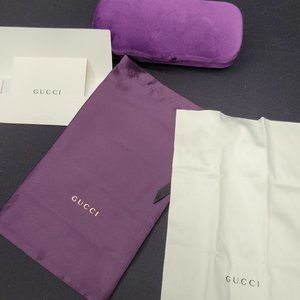 Gucci Velvet Sunglasses Case-Men-Purple